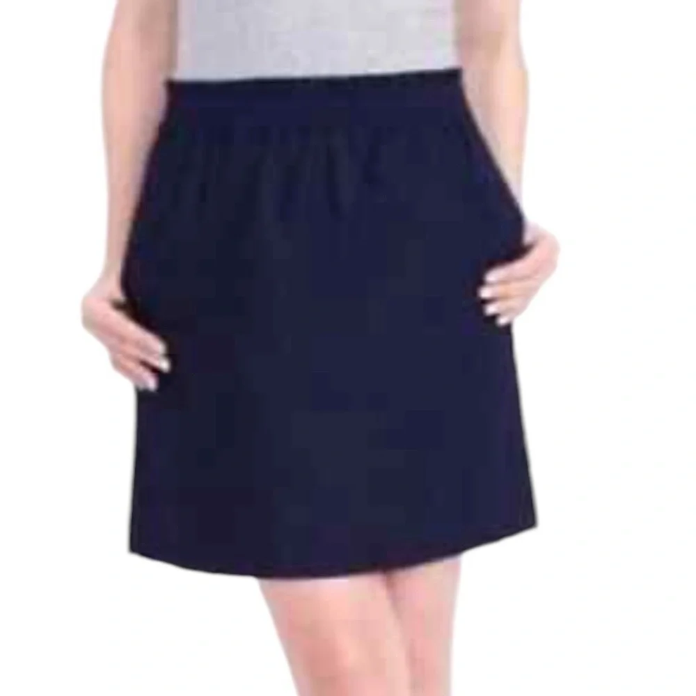 J. Crew Textured Classic Skirt Navy
